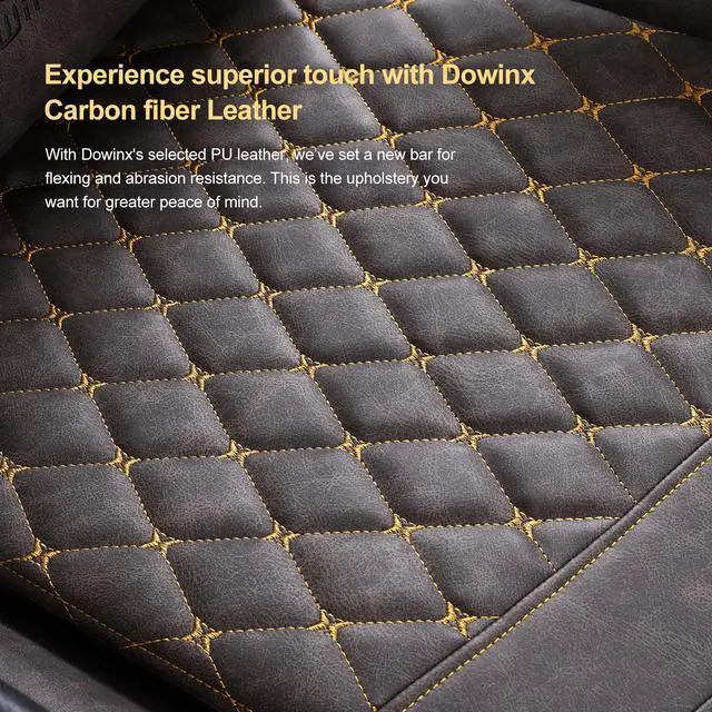 Alt view image 3 of 7 - Dowinx Gaming Chair Ergonomic Racing Style Recliner with Massage Lumbar Support,4D armrests Game Chair for Computer PU Leather with Retractable Footrest Brown