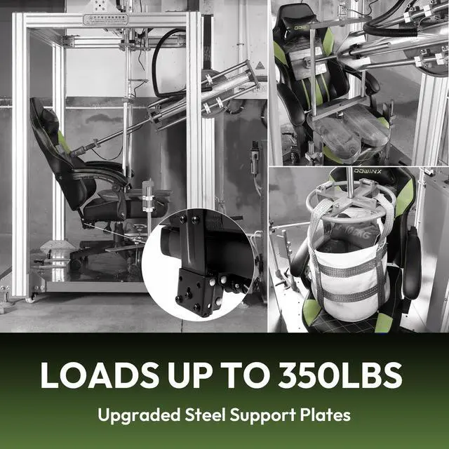 Alt view image 5 of 7 - Dowinx Gaming Chair with Pocket Spring Cushion, Ergonomic Computer Chair High Back With Adjustable Headrest&Lumbar support, Reclining Massage Game Chair Pu Leather 350LBS, Green