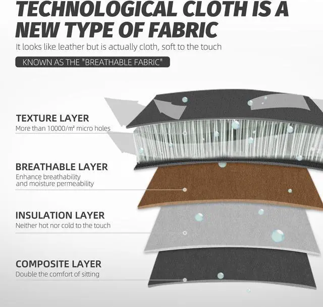 Alt view image 3 of 7 - Dowinx Gaming Chair Breathable Fabric Office Chair with Pocket Spring Cushion and 4D Armrests, High Back Ergonomic Computer Chair Swivel Task Chair with Footrest and Massage Lumbar Support (Black)