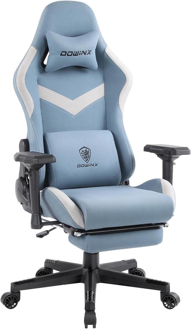 Dowinx Gaming Chair Ergonomic Racing Style Recliner with Massage Lumbar  Support, Office Armchair for Computer PU Leather E-Sports Gamer Chairs with