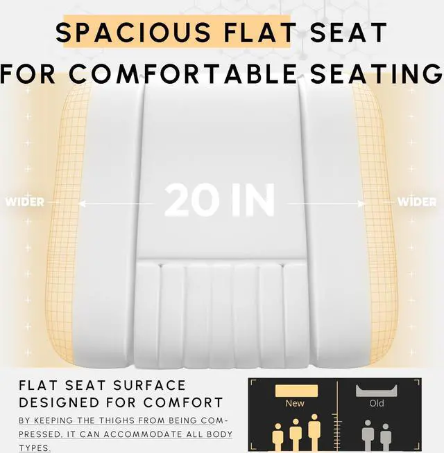 Alt view image 2 of 7 - Dowinx Gaming Chair with Pocket Spring Cushion Vintage Style, Breathable PU Leather Gamer Chair, Ergonomic Computer Chair with Massage Lumbar Support and Footrest (Black White)