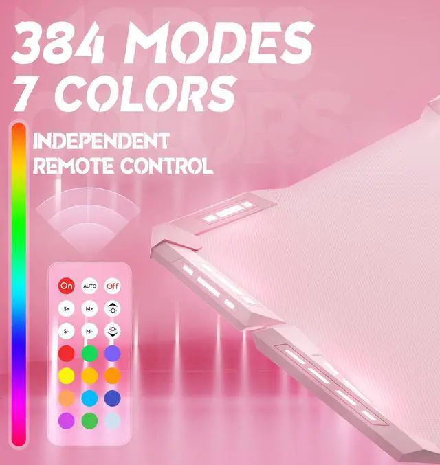 Alt view image 3 of 7 - Dowinx 63 inch Gaming Desk with RGB LED Lights, Racing Style PC Computer Desk Home Office Computer Table Gamer Workstation with Carbon Fiber Surface, Cup Holder and Headset Hook, Pink 47"