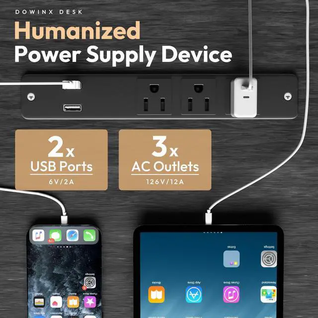 Alt view image 6 of 7 - Dowinx L Shaped Gaming Desk with Led Light and Pegboard 94.5 Inch Computer Corner Desk or 2 Person Long Table with Shelves Monitor Stand and Filing Cabinet for Home Office Grey