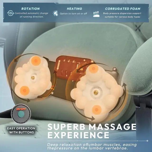 Alt view image 2 of 7 - Dowinx Gaming Chair Fabric with Heated Shiatsu Massage Lumbar, Big and Tall Game Chair Breathable with Footrest and Pocket Spring Cushion, High Back Computer Chair for Adult, Green