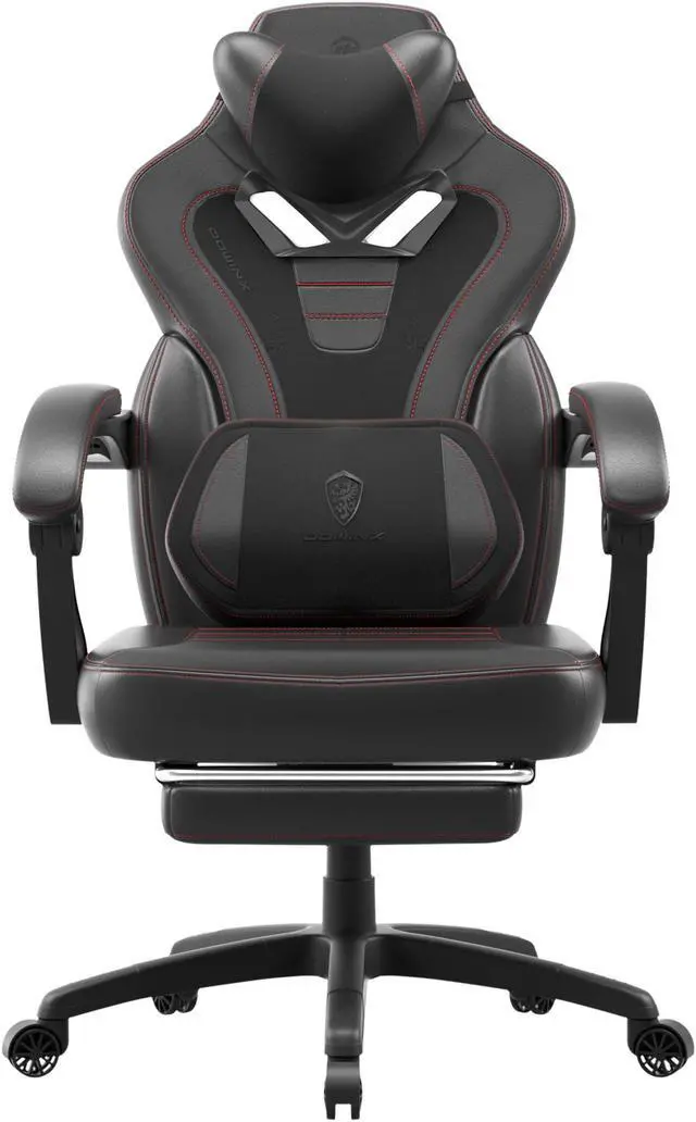 Main image of Dowinx Gaming Chair with Footrest, Ergonomic Massage Game Chair for Adults, Heavy-Duty PC Computer Chair with Massage Lumbar Support, Adjustable Recline and Storage Pouch For Home Office, Black