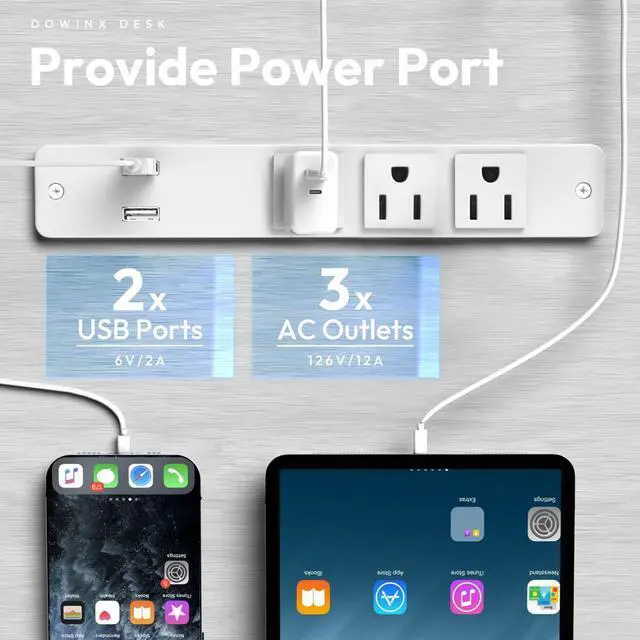 Alt view image 6 of 7 - Dowinx L Shaped Gaming Desk with Led Light and Pegboard 94.5 Inch Computer Corner Desk for 2 Person Long Table with Shelves Monitor Stand and Filing Cabinet for Home Office Wihte with Drawer