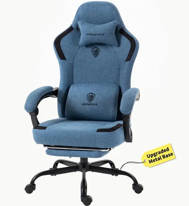 Main image of Dowinx Ergonomic Gaming Chair,Reclining Computer Chair with Adjustable Footrest & Headrest,Office Chair with Breathable Fabric,Desk Chair with Wide Cushion,Blue