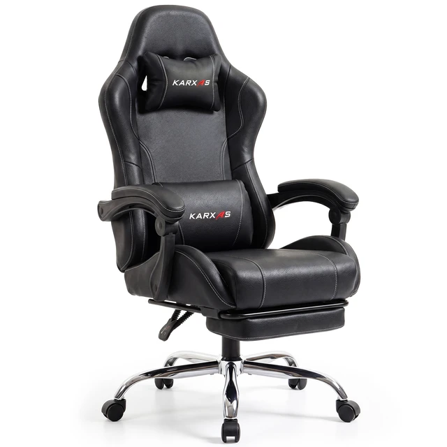 Main image of Dowinx Ergonomic Gaming Chair, Reclining Office Chair with Lumbar Support, Adjustable Height & Headrest Pillow, 90°155° Adjustable Backrest, Comfortable for Streaming Long Gaming,Black