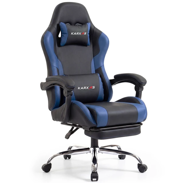 Main image of Dowinx Ergonomic Gaming Chair, Reclining Office Chair with Lumbar Support, Adjustable Height & Headrest Pillow, 90°155° Adjustable Backrest, Comfortable for Streaming Long Gaming,Blue
