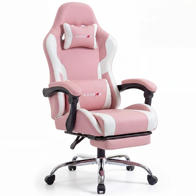 Main image of Dowinx Ergonomic Gaming Chair, Reclining Office Chair with Lumbar Support, Adjustable Height & Headrest Pillow, 90°155° Adjustable Backrest, Comfortable for Streaming Long Gaming,Pink