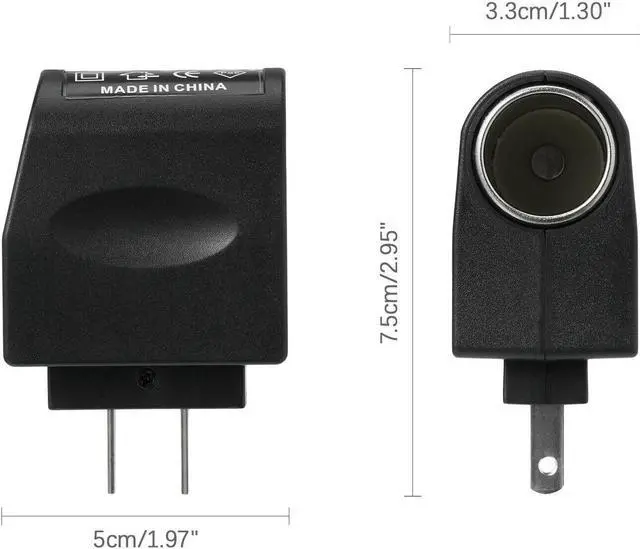 Alt view image 3 of 6 - 110V-240V AC Wall Power To 12V DC Car Cigarette Lighter Converter Socket Adapter