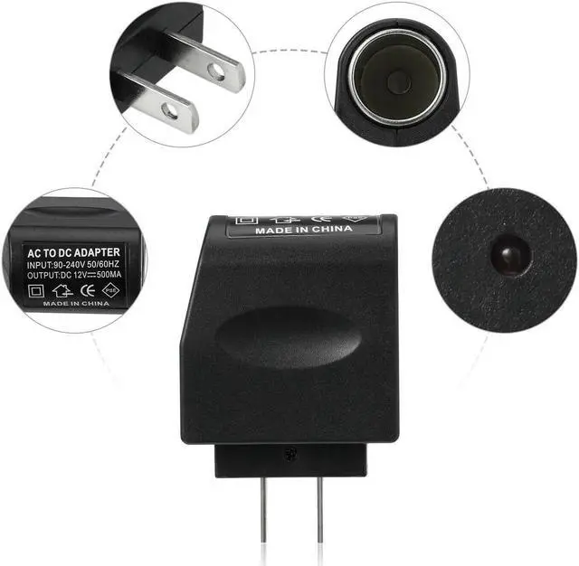 Alt view image 5 of 6 - 110V-240V AC Wall Power To 12V DC Car Cigarette Lighter Converter Socket Adapter