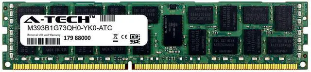Main image of 8GB DDR3 PC3-12800 RDIMM (Samsung M393B1G73QH0-YK0 Equivalent) Server Memory RAM
