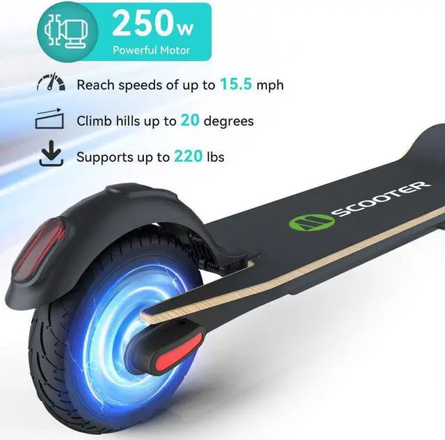 Alt view image 2 of 7 - Megawheels S10 E-scooter new model with 7.5Ah Battery 17-22km range 250W Motor 8" wheels and 3 speed modes