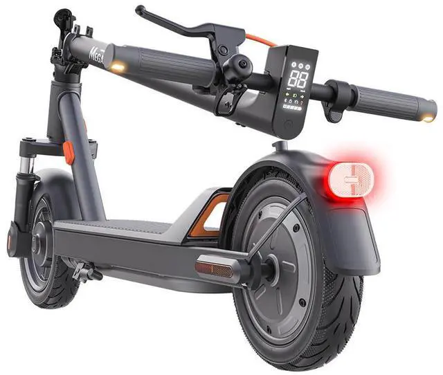 Alt view image 3 of 7 - MEGAWHEELS C2 Foldable Electric Scooter 10" Big Wheel Smart E-scooter With front twin-tube shock absorber, supports 15.5mph max speed, 19miles max range, 3 speed mode and smart APP control