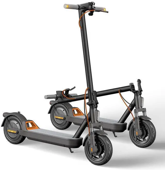 Alt view image 4 of 7 - MEGAWHEELS C2 Foldable Electric Scooter 10" Big Wheel Smart E-scooter With front twin-tube shock absorber, supports 15.5mph max speed, 19miles max range, 3 speed mode and smart APP control