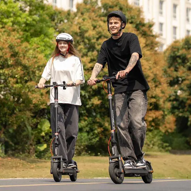 Alt view image 7 of 7 - MEGAWHEELS C2 Foldable Electric Scooter 10" Big Wheel Smart E-scooter With front twin-tube shock absorber, supports 15.5mph max speed, 19miles max range, 3 speed mode and smart APP control