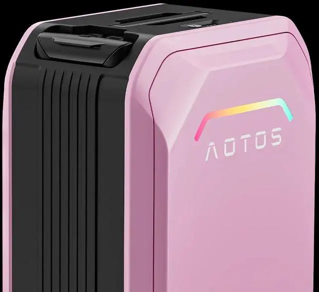 Alt view image 6 of 7 - MEGAWHEELS AOTOS L2 Electric Luggage Rideable Smart Suitcase For Effortless Fast And Stylish Travel with 6.2mph Max Speed 6.2 miles Range APP Control and Power Bank Function in Pink Color