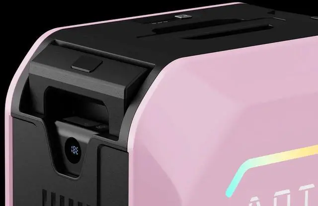 Alt view image 2 of 7 - MEGAWHEELS AOTOS L2 Electric Luggage Rideable Smart Suitcase For Effortless Fast And Stylish Travel with 6.2mph Max Speed 6.2 miles Range APP Control and Power Bank Function in Pink Color