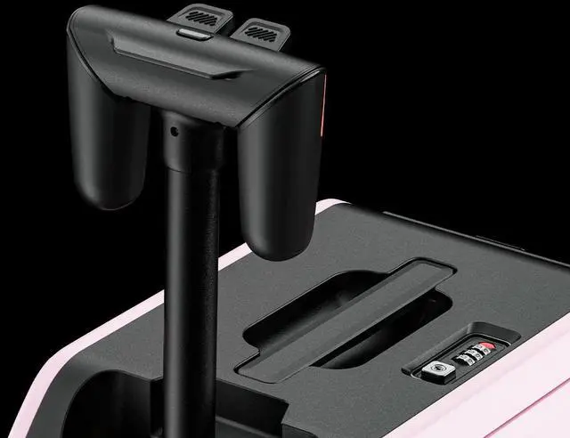Alt view image 4 of 7 - MEGAWHEELS AOTOS L2 Electric Luggage Rideable Smart Suitcase For Effortless Fast And Stylish Travel with 6.2mph Max Speed 6.2 miles Range APP Control and Power Bank Function in Pink Color