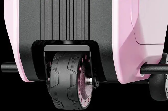Alt view image 3 of 7 - MEGAWHEELS AOTOS L2 Electric Luggage Rideable Smart Suitcase For Effortless Fast And Stylish Travel with 6.2mph Max Speed 6.2 miles Range APP Control and Power Bank Function in Pink Color
