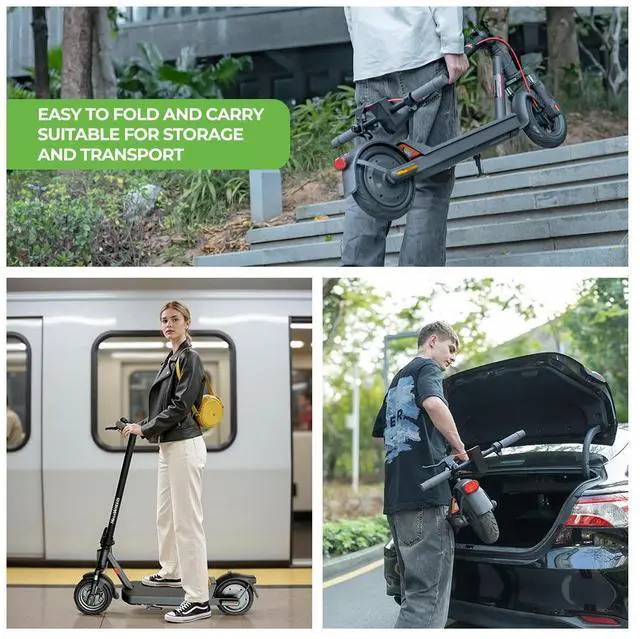 Alt view image 7 of 7 - MEGAWHEELS E2 Foldable Electric Scooter for Commuting with 20mph Max Speed, 28 Miles Range along with APP Control and Front Twin-tube Shock Absorber