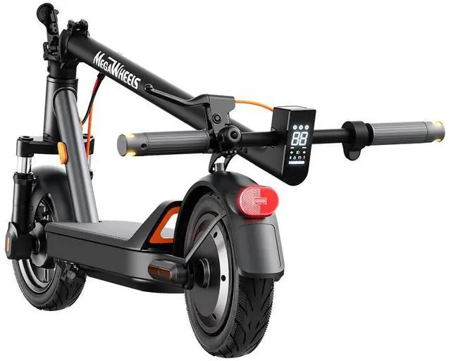 Alt view image 2 of 7 - Megawheels E2 electric scooter for Adults with Suspension,28 Miles Long Range, 10in Pneumatic Tires,600W Motor,20 Mph Fast E Scooter with Smart APP for Commuting
