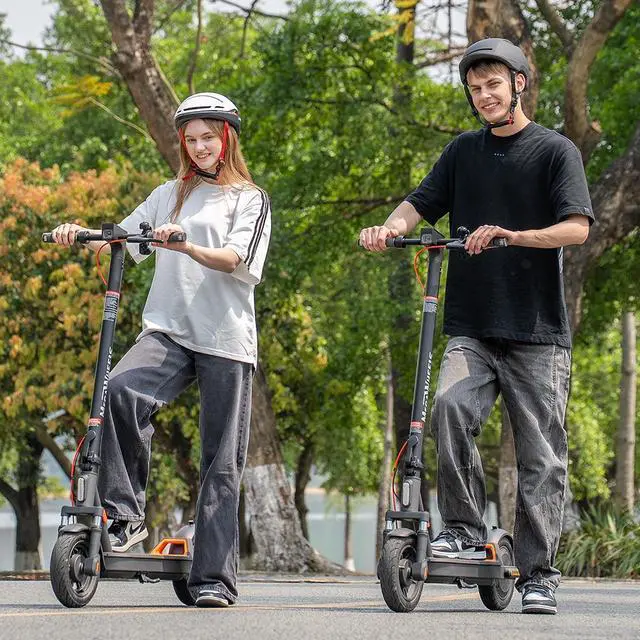 Alt view image 7 of 7 - Megawheels E2 electric scooter for Adults with Suspension,28 Miles Long Range, 10in Pneumatic Tires,600W Motor,20 Mph Fast E Scooter with Smart APP for Commuting