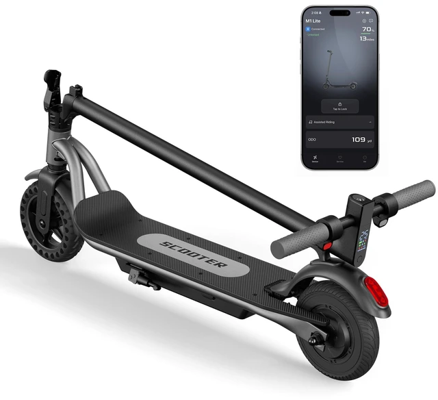 Main image of MEGAWHEELS M1 Lite Electric Scooter with 19 Miles Range 500W Peak Motor APP Control and Weighs only 28.55lbs