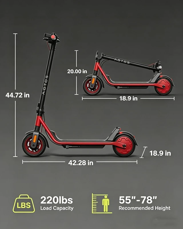 Alt view image 7 of 7 - Lightweight 8.5" A1A Foldable Electric Scooter with 300W Brushless Motor, 164.25Wh Battery, supports 15.5mph Max Speed, 3 Speed Modes, approx. 13-15 Miles Range and Smart APP Control.