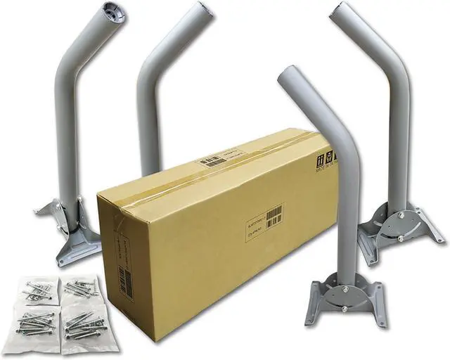 Main image of LOT OF 4 SLIMELINE FOOT MAST POLE 2 inches OD Ka/Ku MOUNT ROOF WALL DIRECTV