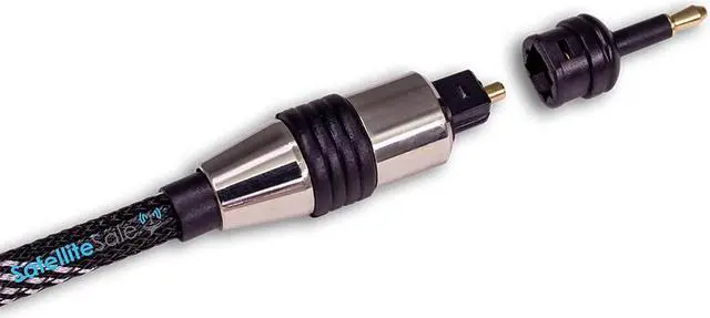 Alt view image 5 of 5 - SatelliteSale Digital Optical SPDIF Toslink to Mini Toslink Female To Male PVC Black Adapter