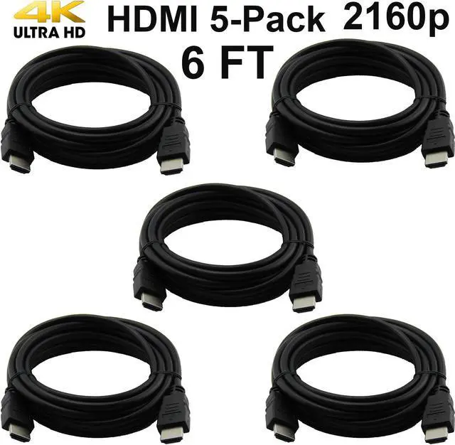 Alt view image 7 of 7 - 2 (TWO) PREMIUM HDMI CABLES 6FT BLURAY 3D DVD PS4 HDTV XBOX LCD HD 1080P USA 4K