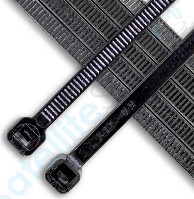 Main image of USTC Cable Wire Zip Ties 50lb Strength USTC MCOU10003 Polyamide Nylon Black 7", 178mm