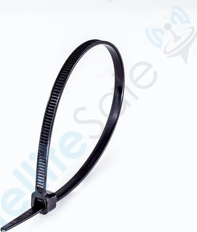 Alt view image 2 of 5 - USTC Cable Wire Zip Ties 50lb Strength USTC MCOU10003 Polyamide Nylon Black 7", 178mm