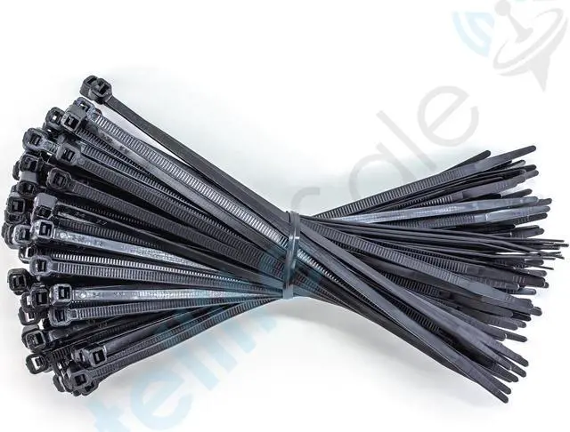 Alt view image 3 of 5 - USTC Cable Wire Zip Ties 50lb Strength USTC MCOU10003 Polyamide Nylon Black 7", 178mm