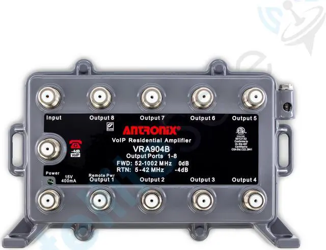 Main image of Antronix VRA904B/ACP 75Ohm VoIP Integrated Residential Amplifier 8+1P Kit by SatelliteSale