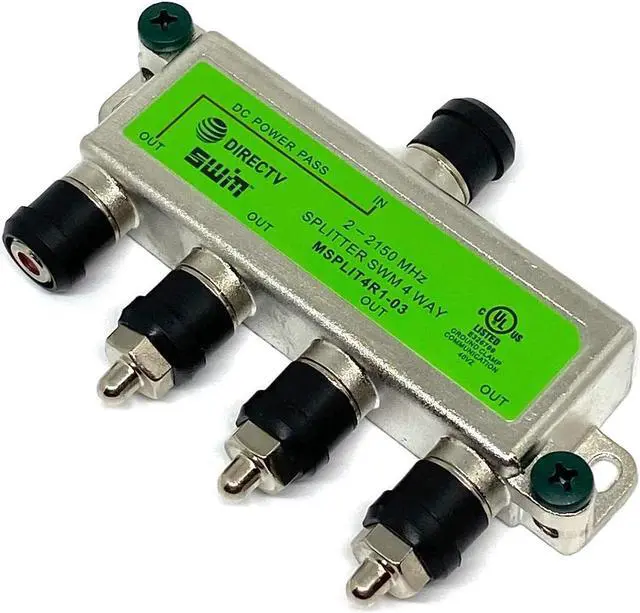 Alt view image 2 of 5 - DirecTV AT&T 4 way power passing splitter