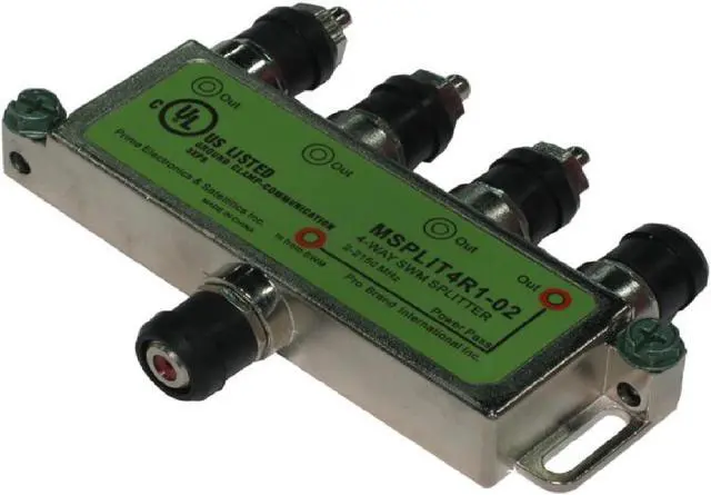 Alt view image 4 of 5 - DirecTV AT&T 4 way power passing splitter