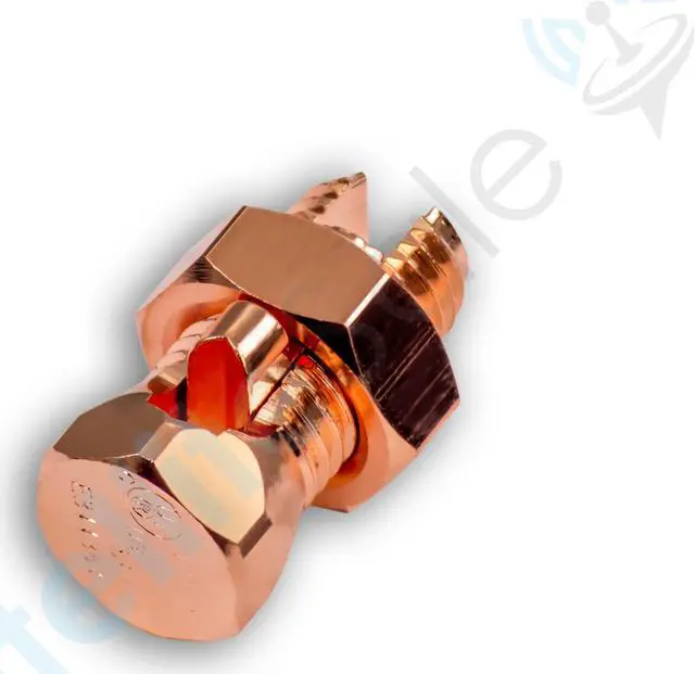 Alt view image 3 of 7 - SatelliteSale UL-Listed High Conductivity Copper Coated Brass Grounding Split Bolt Connectors Size #6