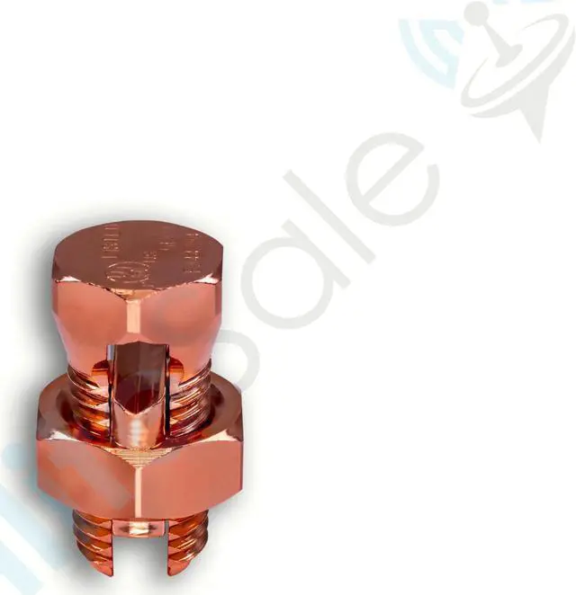 Alt view image 2 of 7 - SatelliteSale UL-Listed High Conductivity Copper Coated Brass Grounding Split Bolt Connectors Size #6