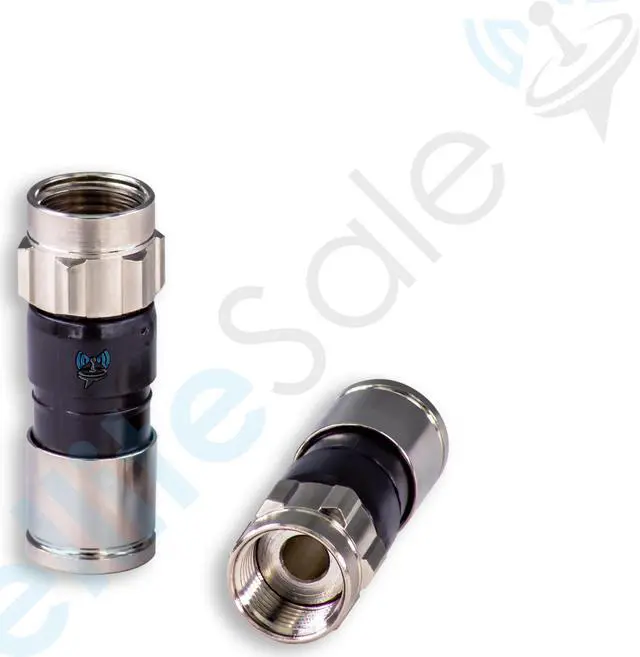 Main image of SatelliteSale Indoor/Outdoor Fittings Coaxial Connectors for RG-6 Coax Cables Pack of 4 Pcs