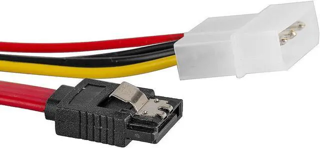 Alt view image 4 of 5 - QAREQU SATA to 7pin Data 4pin IDE Power Cable Desktop Hard Disk DVD Drive Internal Combo Wire Adapter
