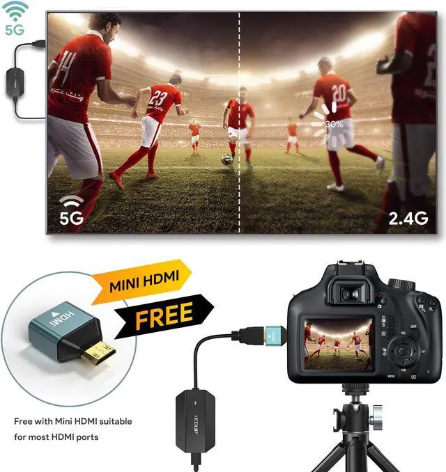 Alt view image 7 of 7 - HDMI Wireless Display Adapter PC TV Camera 1080P Video Cast Transmitter Receiver