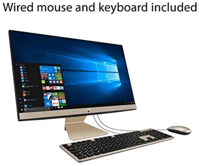 Alt view image 3 of 5 - ASUS AiO All-in-One Desktop PC, 23.8? FHD Anti-glare Display, Intel Pentium Gold 7505 Processor, 8GB DDR4 RAM, 256GB PCIe SSD, Windows 10 Home, Kensington Lock, V241EA-ES001 (V241EA-ES001)