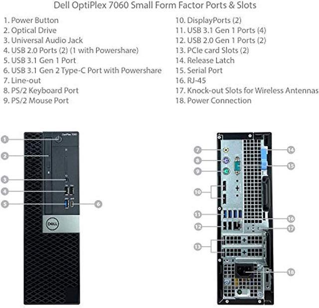 Used - Like New: Dell Optiplex 7060 SFF Desktop - 8th Gen Intel