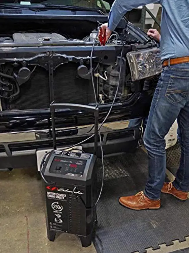 Alt view image 3 of 5 - Schumacher SC1325 250 Amp 40 Amp 6V/12V Fully Automatic Smart Battery Charger with Engine Starter, Boost, and Maintainer for Cars, Trucks, SUVs, Marine, RV Batteries (SC1325)