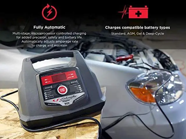 Alt view image 5 of 5 - Schumacher SC1281 100 Amp 30 Amp 6V/12V Fully Automatic Smart Battery Charger 100A Engine Starter and 30A Boost Maintainer and Auto Desulfator Advanced Diagnostic Testing (SC1281)