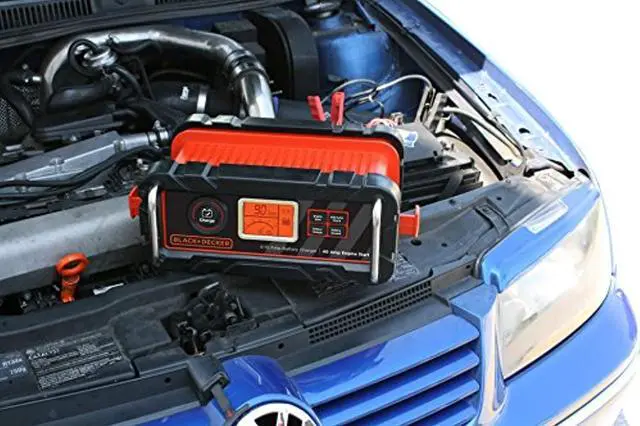 Alt view image 3 of 5 - BLACK+DECKER BC15BD Fully Automatic 15 Amp 12V Bench Battery Charger/Maintainer with 40A Engine Start, Alternator Check, Cable Clamps (BC15BD)