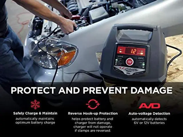 Alt view image 2 of 5 - Schumacher SC1281 100 Amp 30 Amp 6V/12V Fully Automatic Smart Battery Charger 100A Engine Starter and 30A Boost Maintainer and Auto Desulfator Advanced Diagnostic Testing (SC1281)